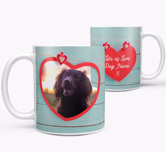 Personalised Photo Upload Mug 'Hearts' with {dogsName}'s Photo